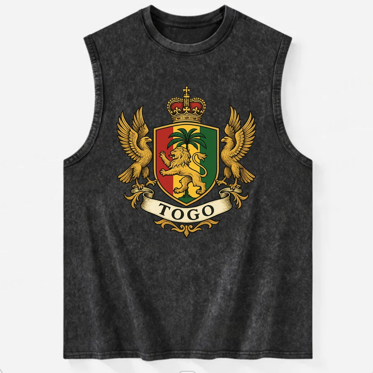 Togo Heritage Badge  - Vintage Washed Tank - Black
