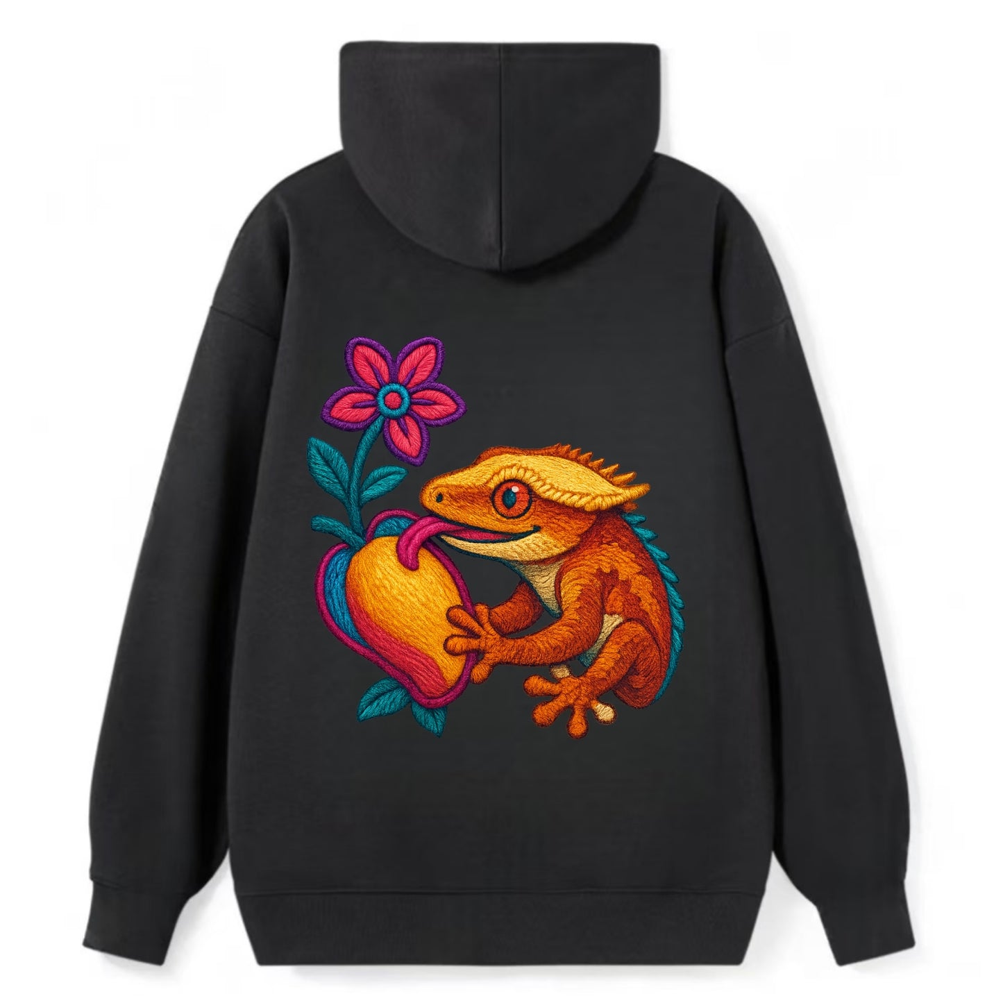 Crested Gecko - Classic Pullover Hoodie - Black