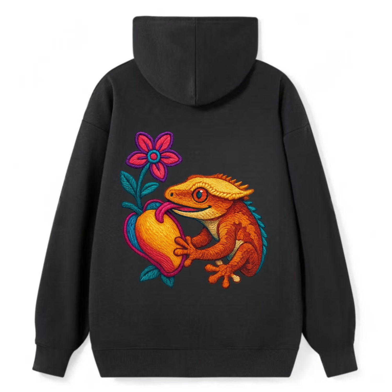 Crested Gecko - Classic Pullover Hoodie - Black