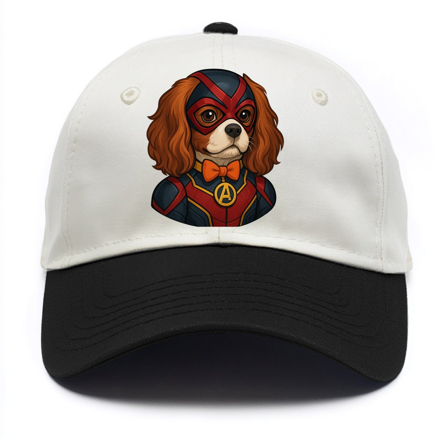 Cavalier King Charles Friendly Hero  - T Two Tone Cap - Black