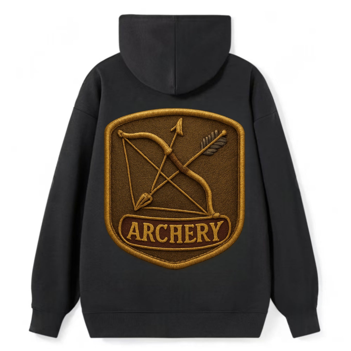 Bow and arrow crossed - archery enthusiast - Classic Pullover Hoodie - Black