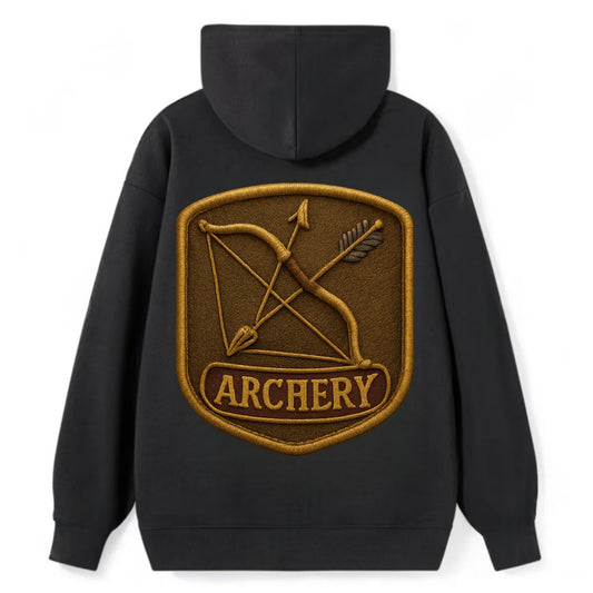 Bow and arrow crossed - archery enthusiast - Classic Pullover Hoodie - Black