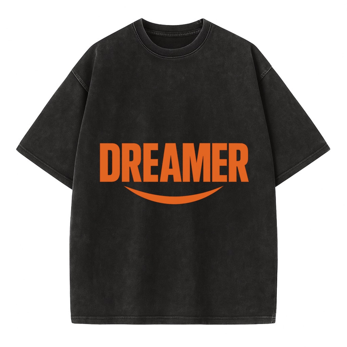 Bold typography design - "DREAMER" - imagination, seeing possibilities - Vintage T-shirt - Black