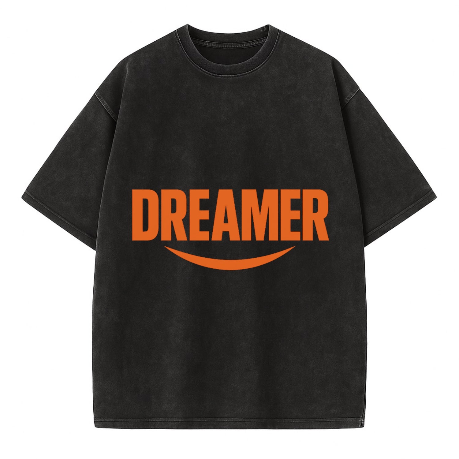 Bold typography design - "DREAMER" - imagination, seeing possibilities - Vintage T-shirt - Black