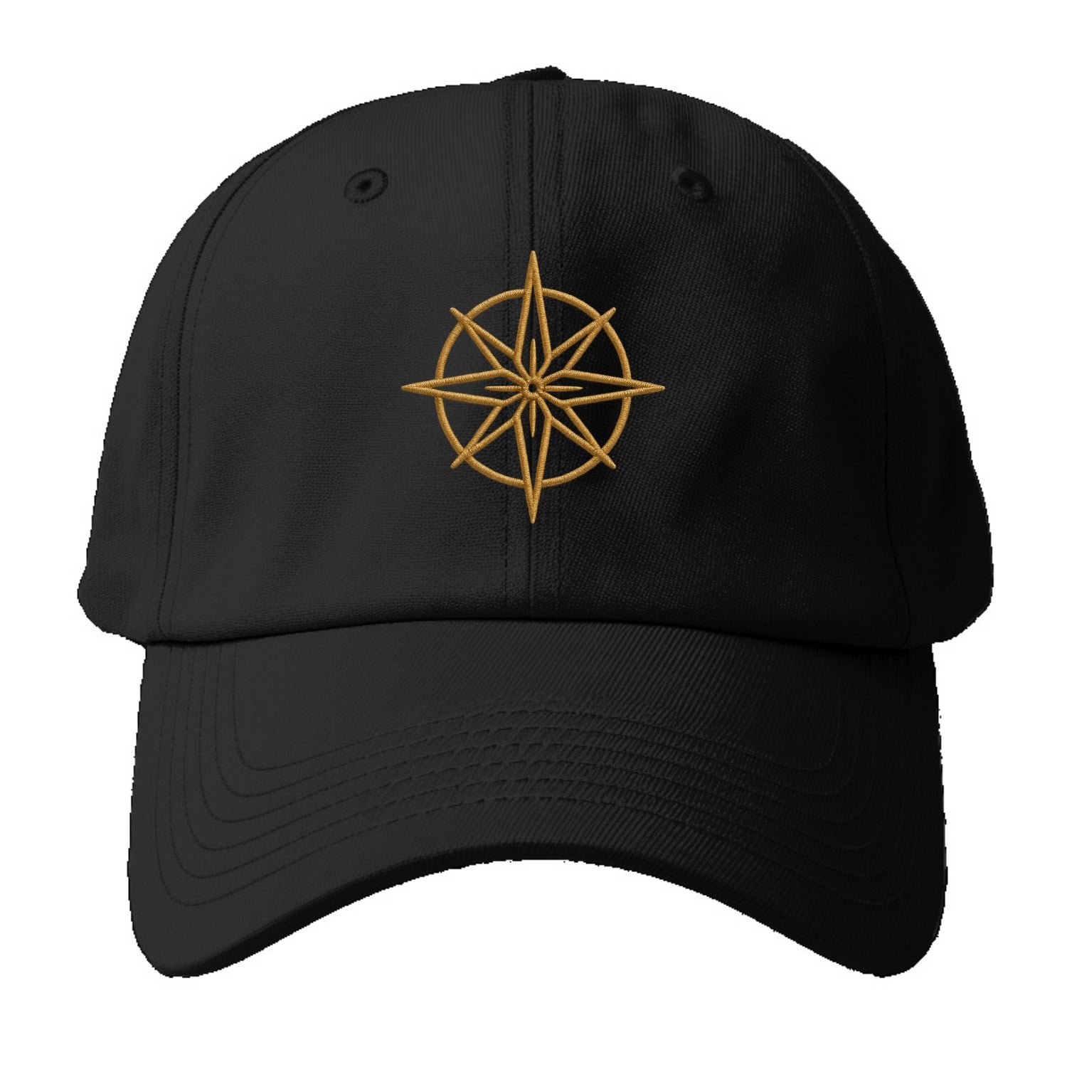 Compass Rose  - Baseball Cap For Big Heads - Black