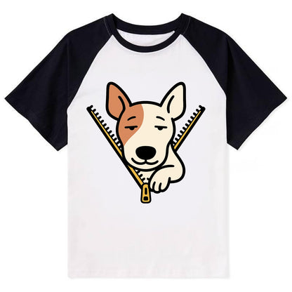 Bull Terrier - Contrast Raglan T-shirt - Black