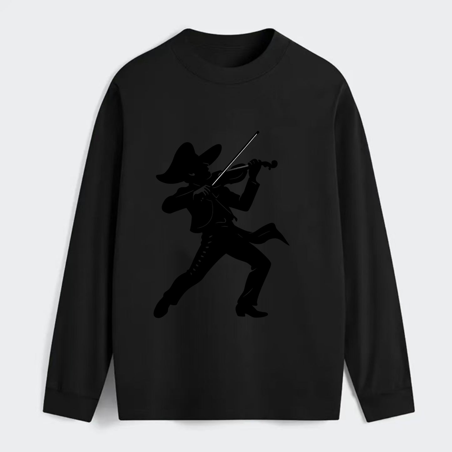 Mariachi violinist passionate performance - Classic Long Sleeve Shirt - Black