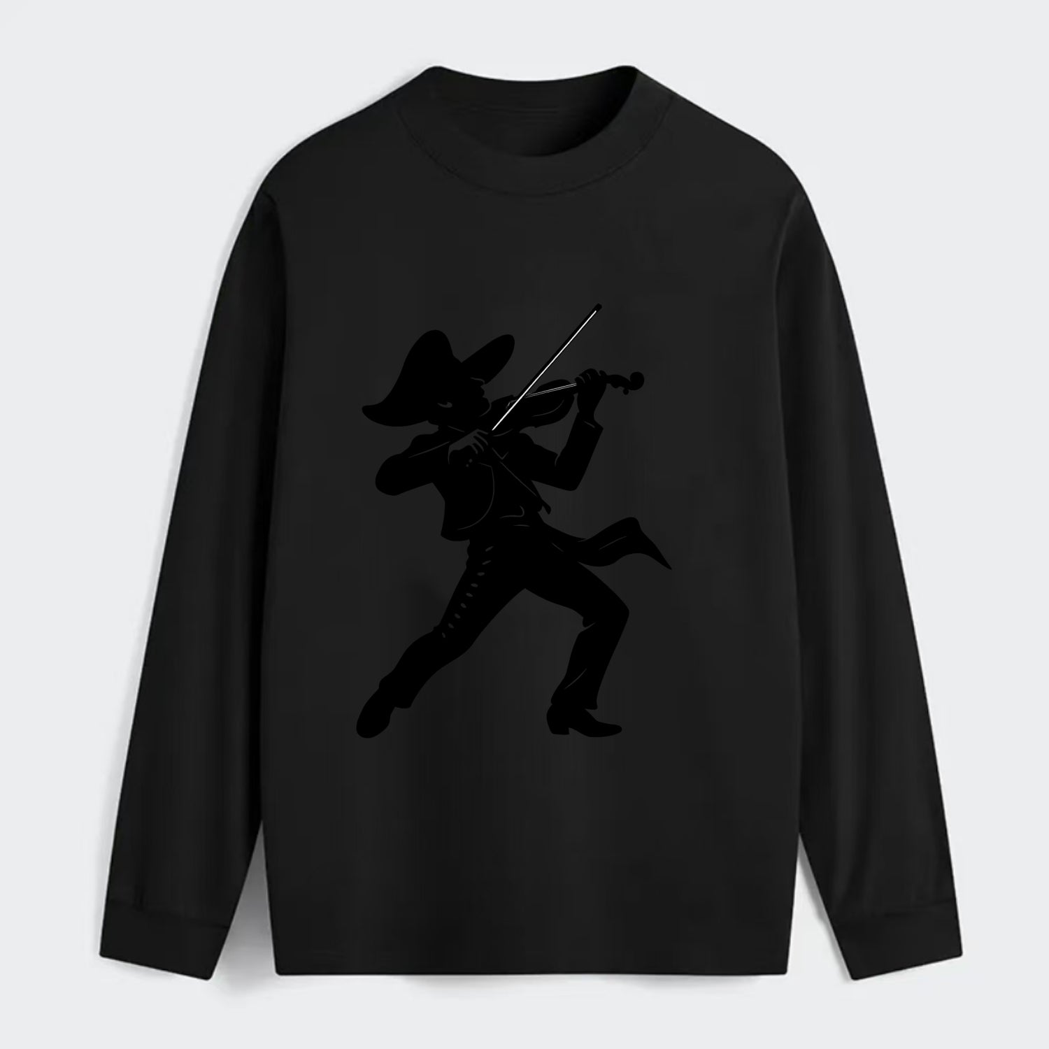 Mariachi violinist passionate performance - Classic Long Sleeve Shirt - Black
