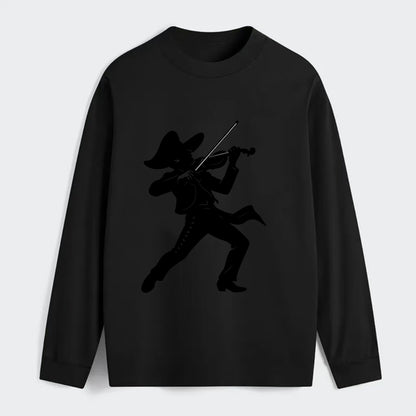 Mariachi violinist passionate performance - Classic Long Sleeve Shirt - Black
