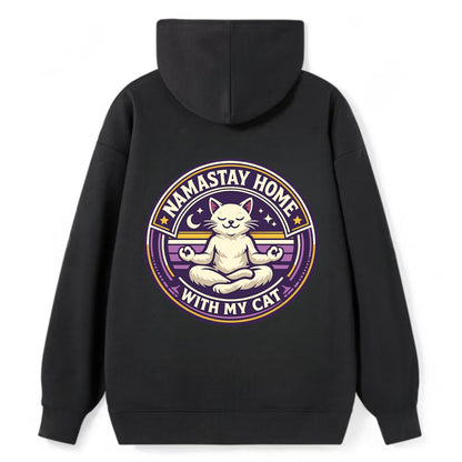 Zen Feline Retreat - Classic Pullover Hoodie - Black