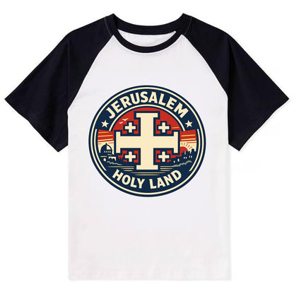 Heritage of the Cross - Contrast Raglan T-shirt - Black