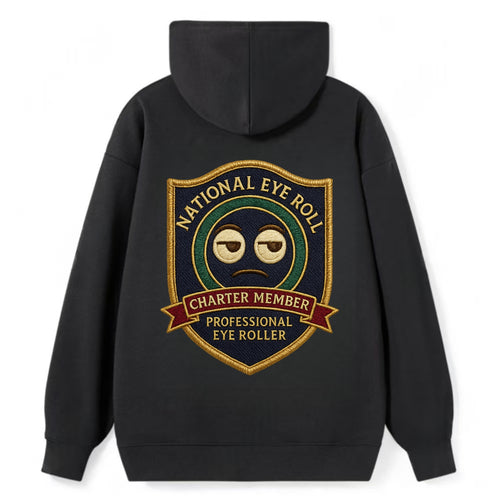 Crest with eye roll icon - National Eye Roll Association - Charter - Classic Pullover Hoodie