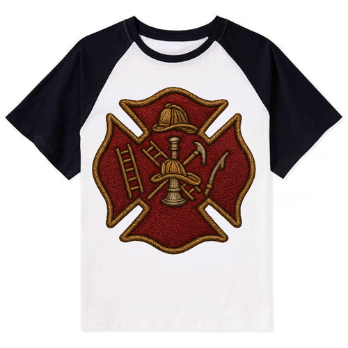 Maltese Cross  - Contrast Raglan T-shirt
