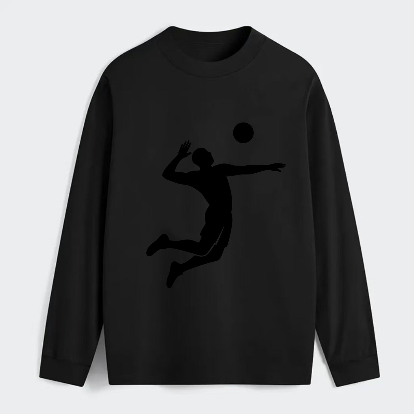 Volleyball player spiking ball - Classic Long Sleeve Shirt - Black