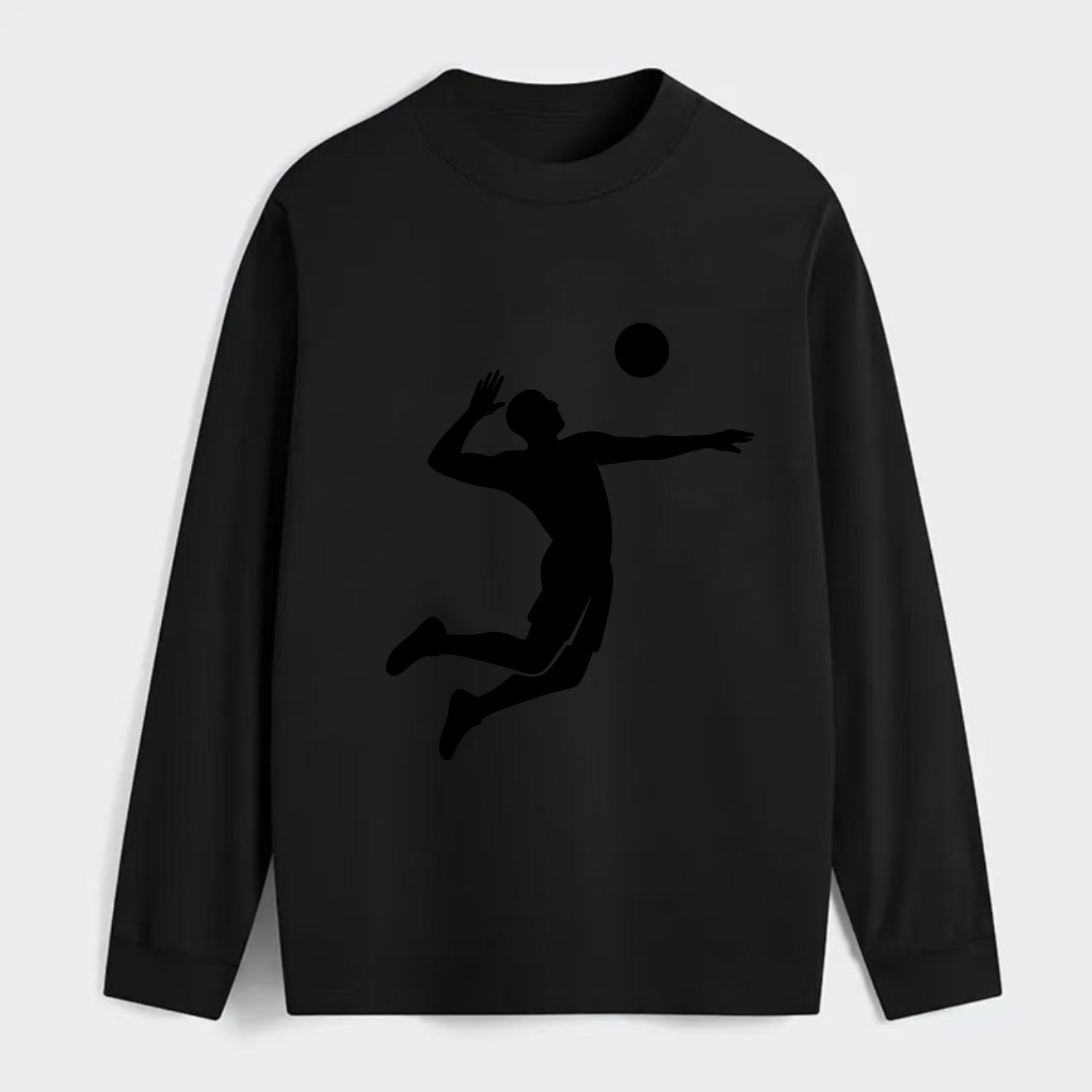 Volleyball player spiking ball - Classic Long Sleeve Shirt - Black