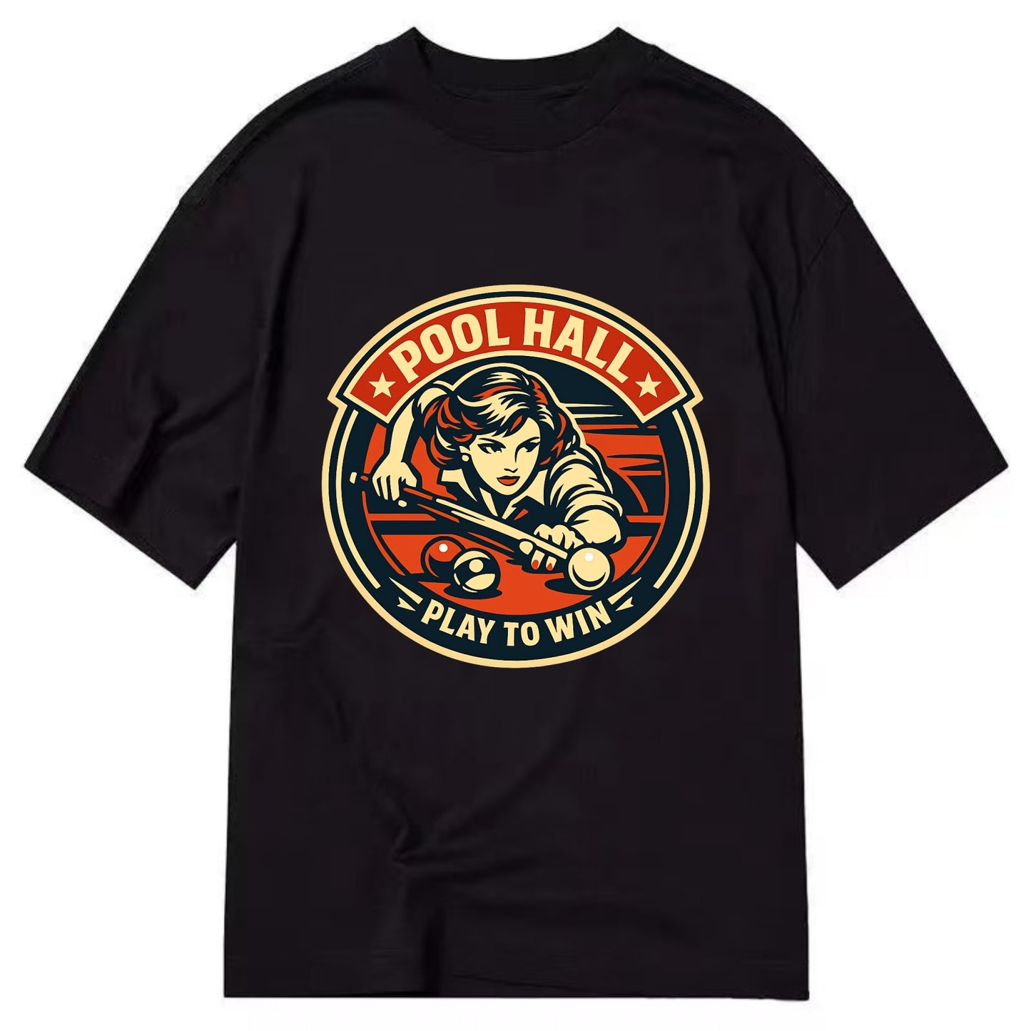 Cue Queen Emblem - Classic T-shirt - Black