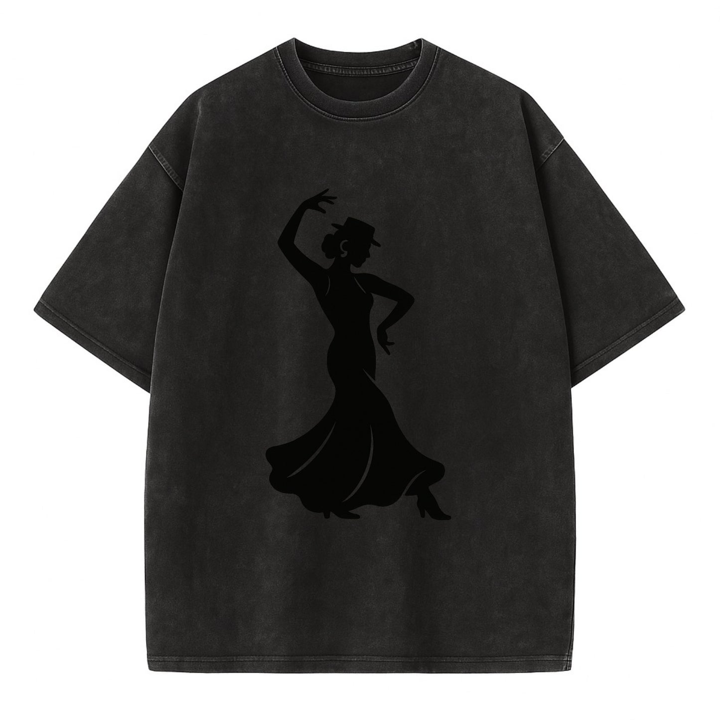 Flamenco dancer passionate stance - Vintage T-shirt - Black