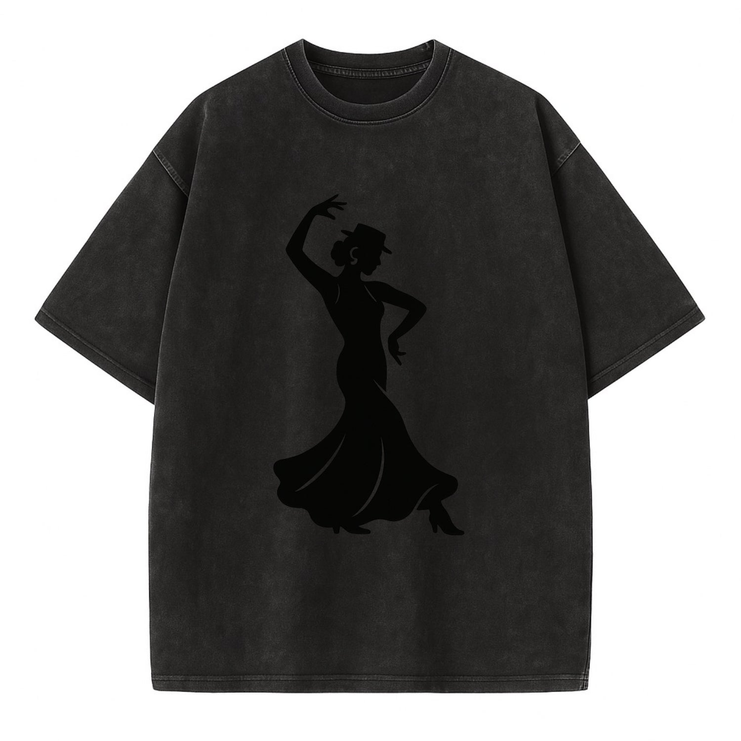 Flamenco dancer passionate stance - Vintage T-shirt - Black