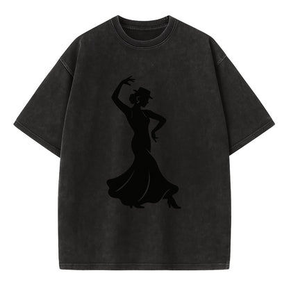 Flamenco dancer passionate stance - Vintage T-shirt - Black