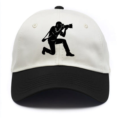 Photographer capturing perfect shot - Two Tone Cap - Black