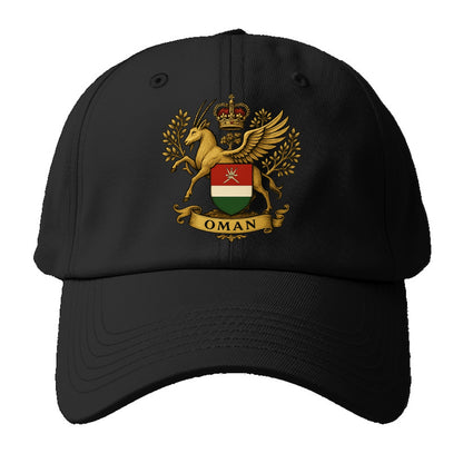 Oman Heritage Badge  - Baseball Cap For Big Heads - Black