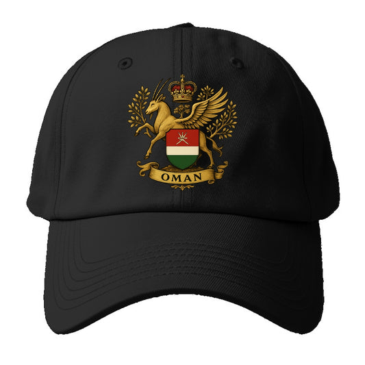 Oman Heritage Badge  - Baseball Cap For Big Heads - Black