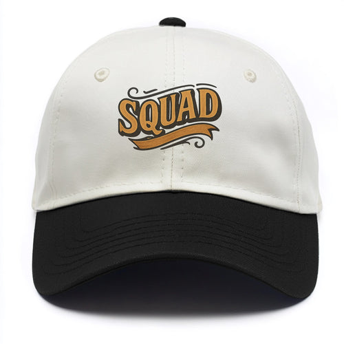 Bold typography design - SQUAD - your crew, your people - Two Tone Cap