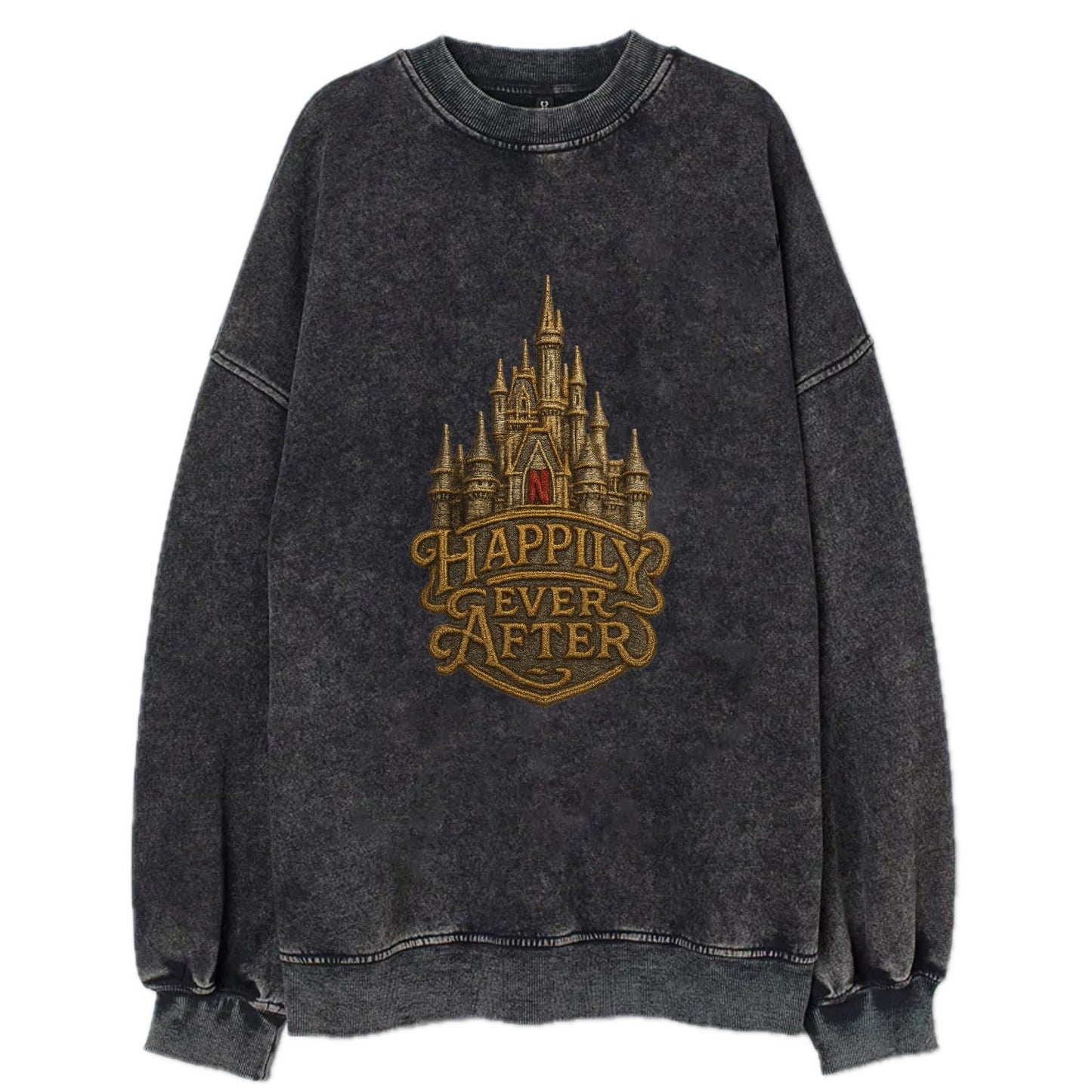 Happily Ever After  - Vintage Sweatshirt - Black