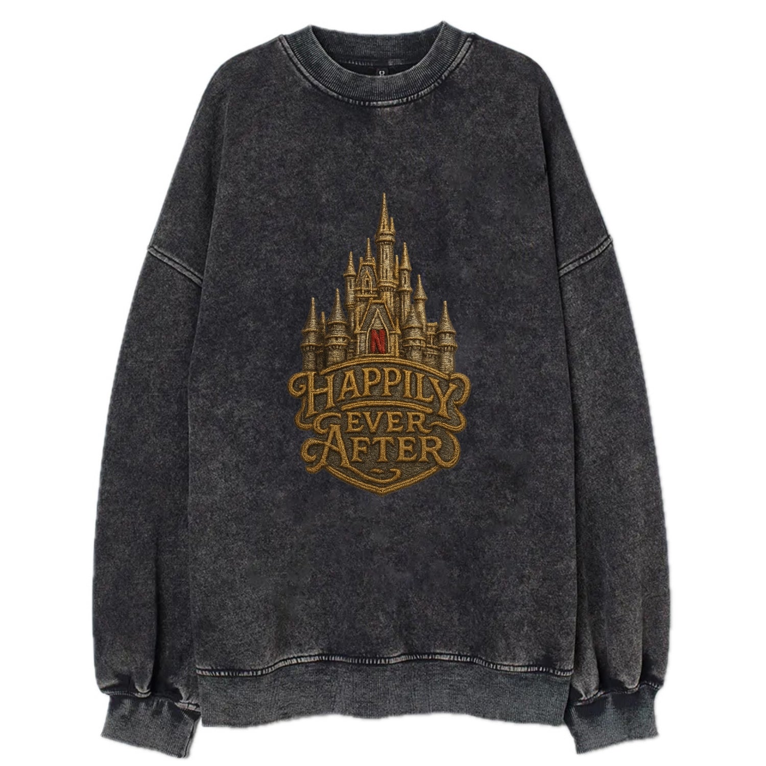 Happily Ever After  - Vintage Sweatshirt - Black