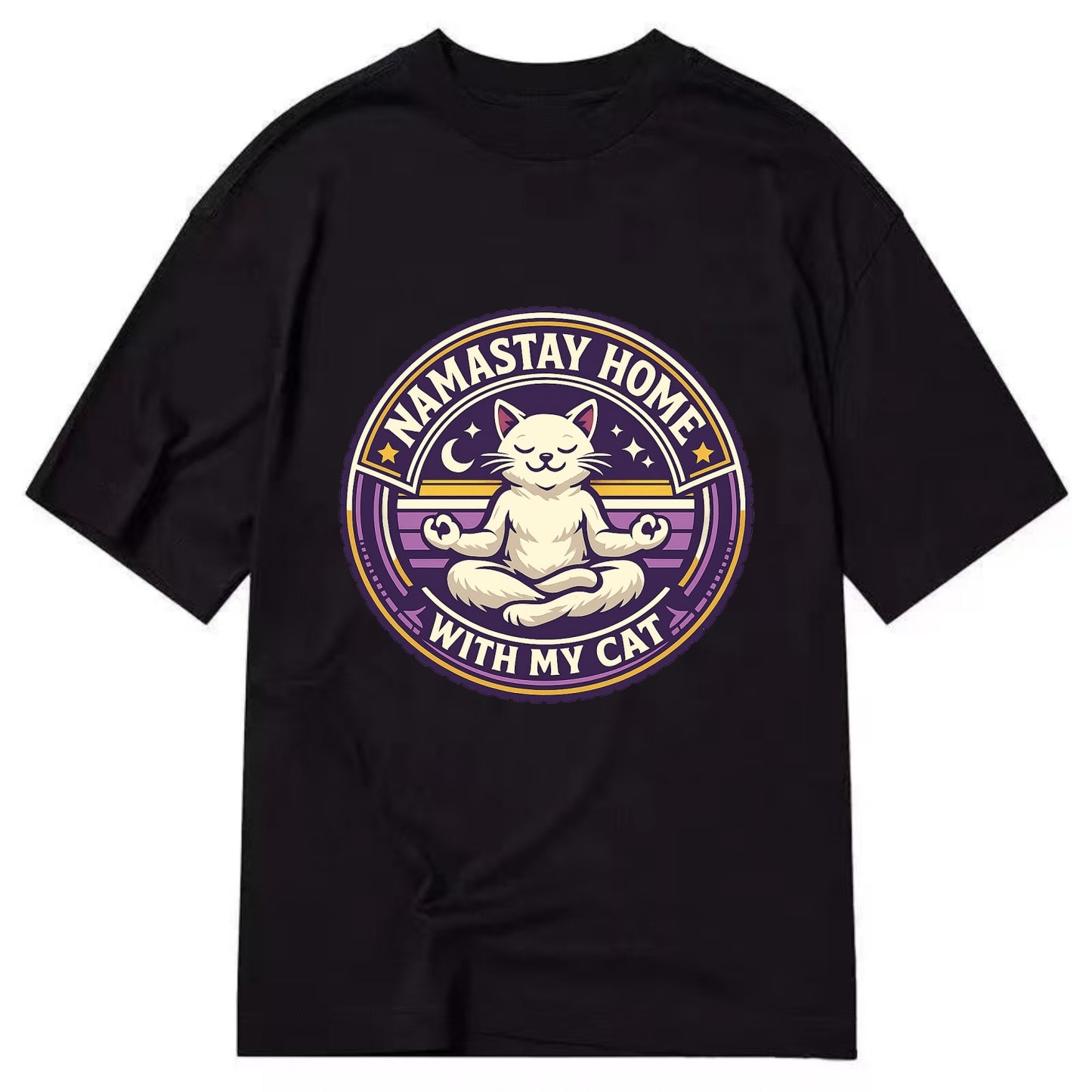 Zen Feline Retreat - Classic T-shirt - Black