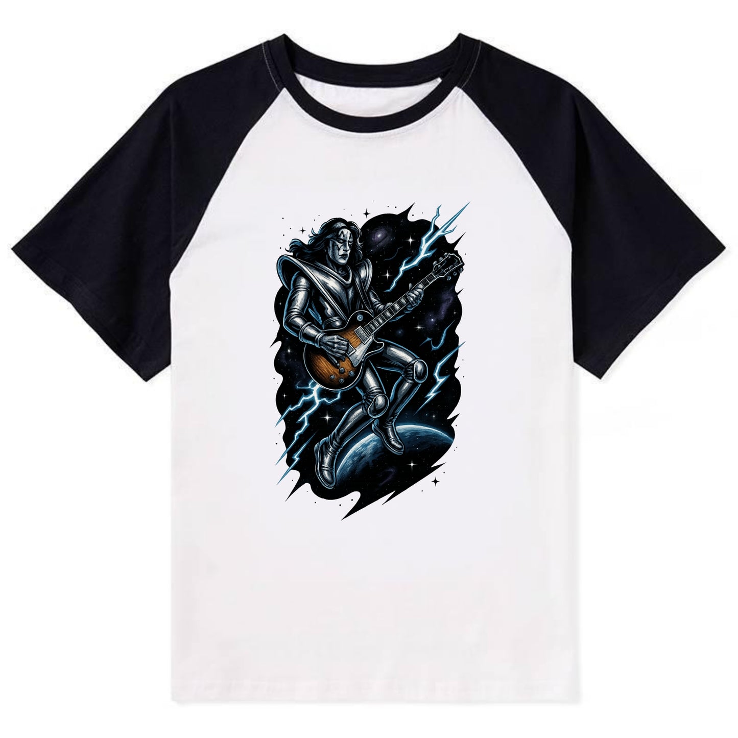 Ace in Zero Gravity - Contrast Raglan T-shirt - Black