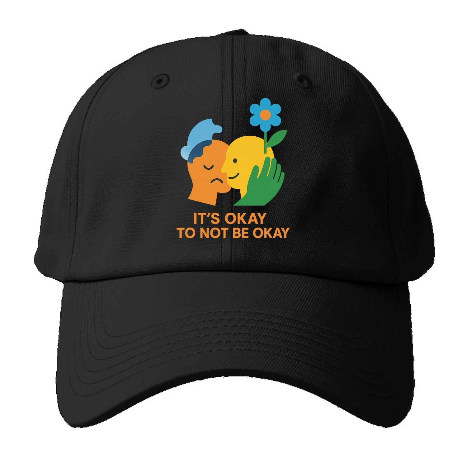 Mental health stigma fading as support grows - "It's Okay to Not Be Okay" - - Baseball Cap - Black