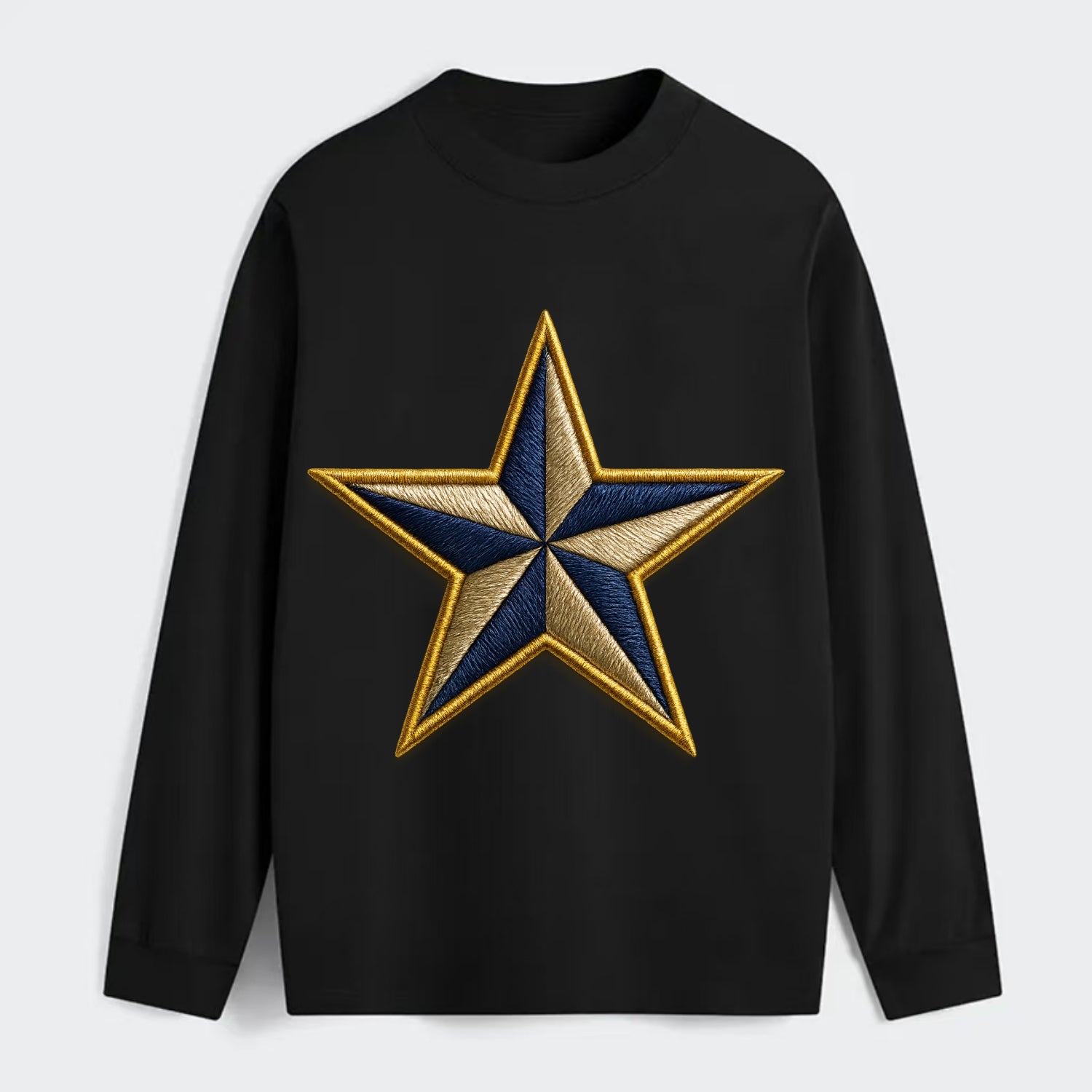 Nautical Star  - Classic Long Sleeve Shirt - Black