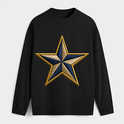 Nautical Star  - Classic Long Sleeve Shirt - Black