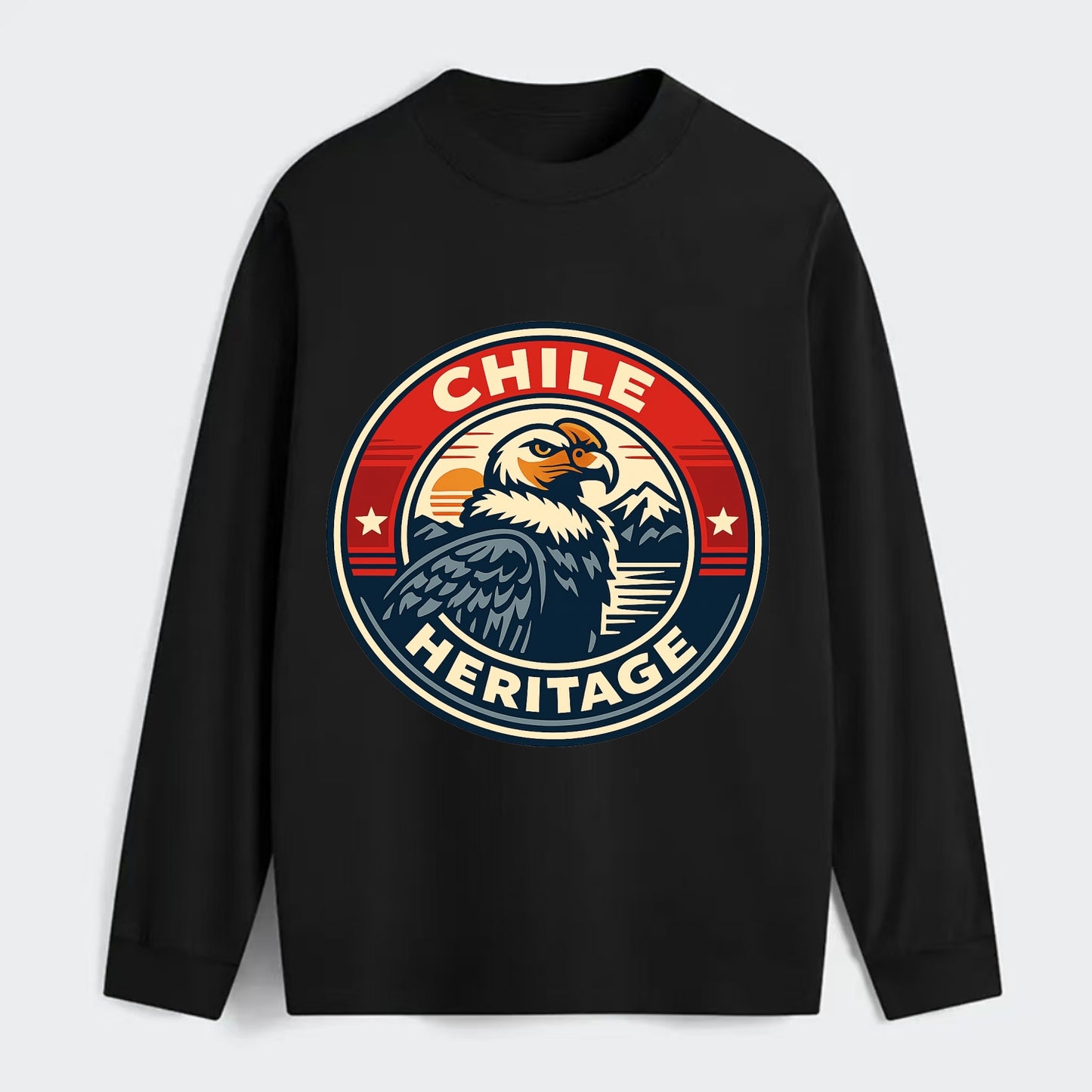 Andean Spirit Emblem - Classic Long Sleeve Shirt - Black