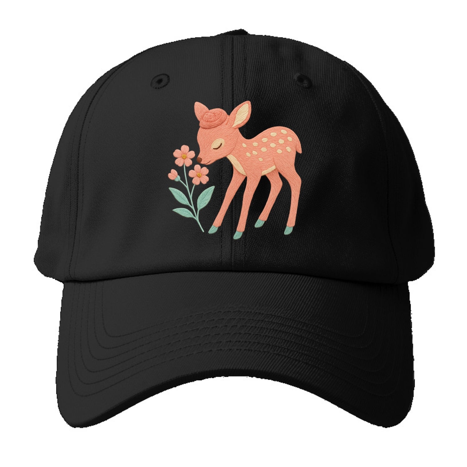 Coral Fawn - Baseball Cap - Black