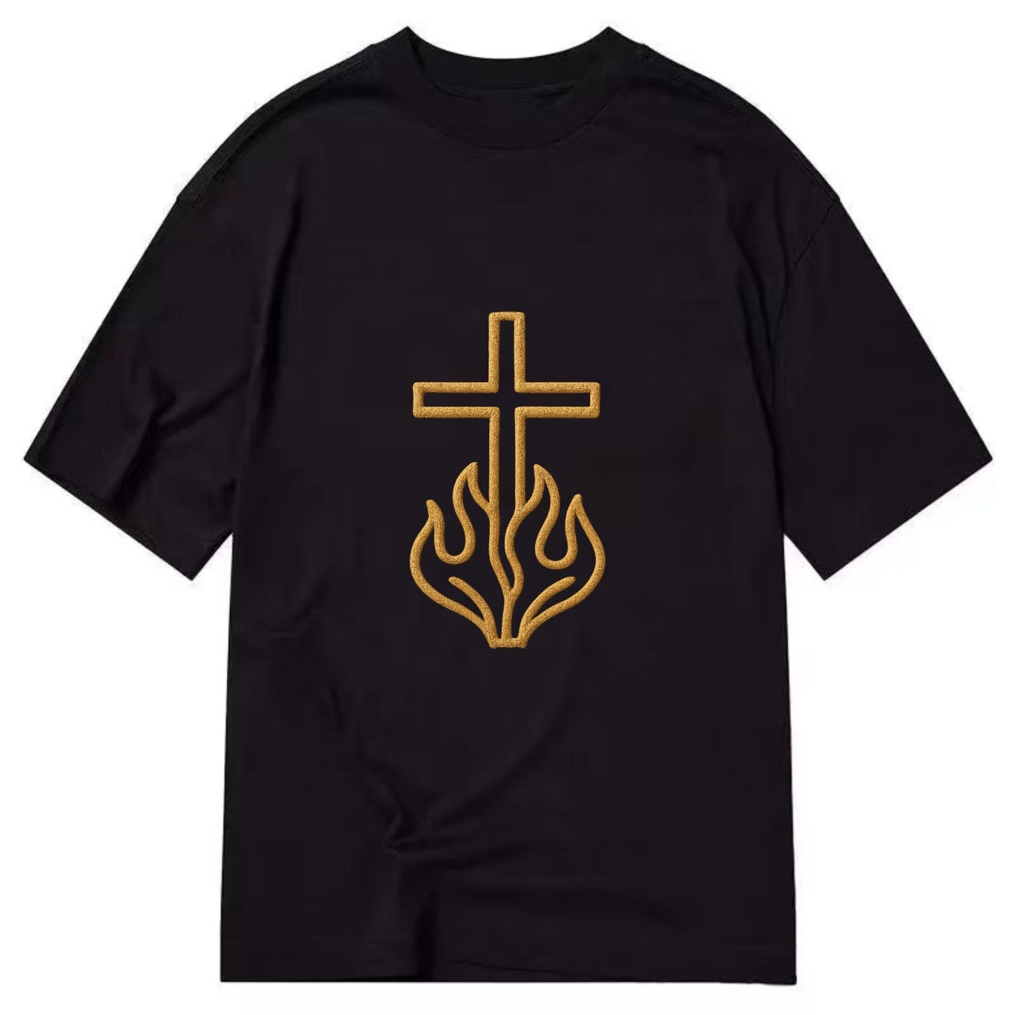 Burning Bush Cross  - Classic T-shirt - Black