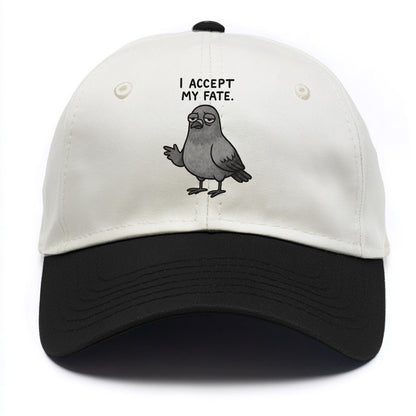 YOU MUST HONOR THE PIGEON | Grey pigeon - Two Tone Cap - Black