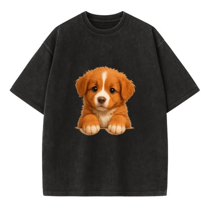 Nova Scotia Duck Tolling Retriever  - Vi - Vintage T-shirt - Black