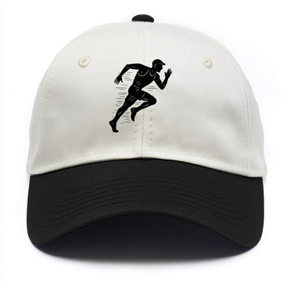 Runner in full stride sprinting - Two Tone Cap - Black