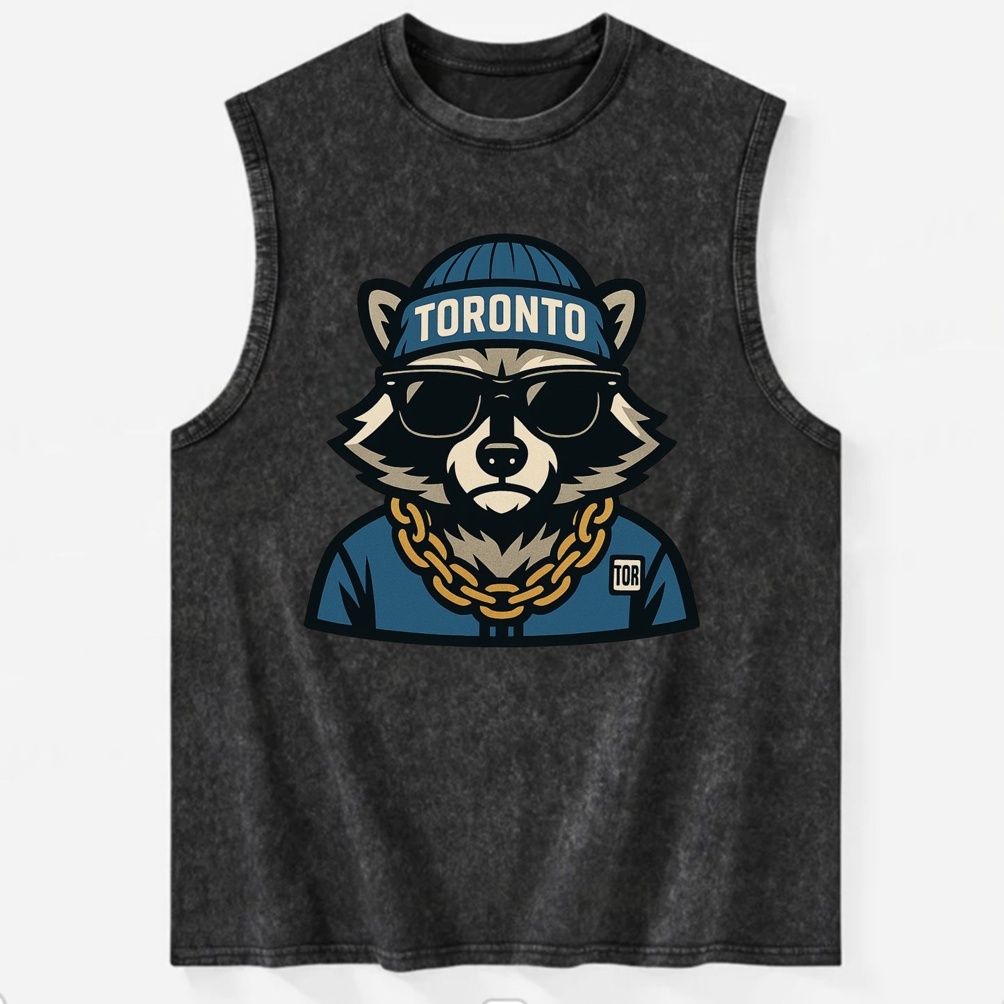 Toronto Raccoon - Vintage Washed Tank - Black