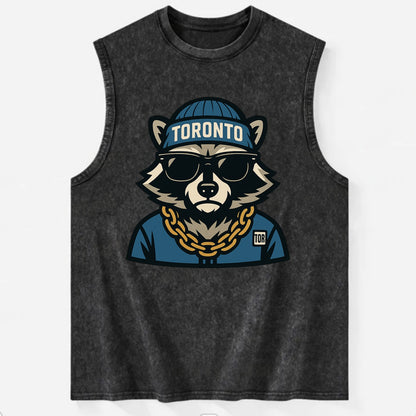 Toronto Raccoon - Vintage Washed Tank - Black