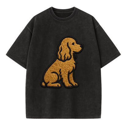 Cocker Spaniel - Contemporary spaniel de - Vintage T-shirt - Black