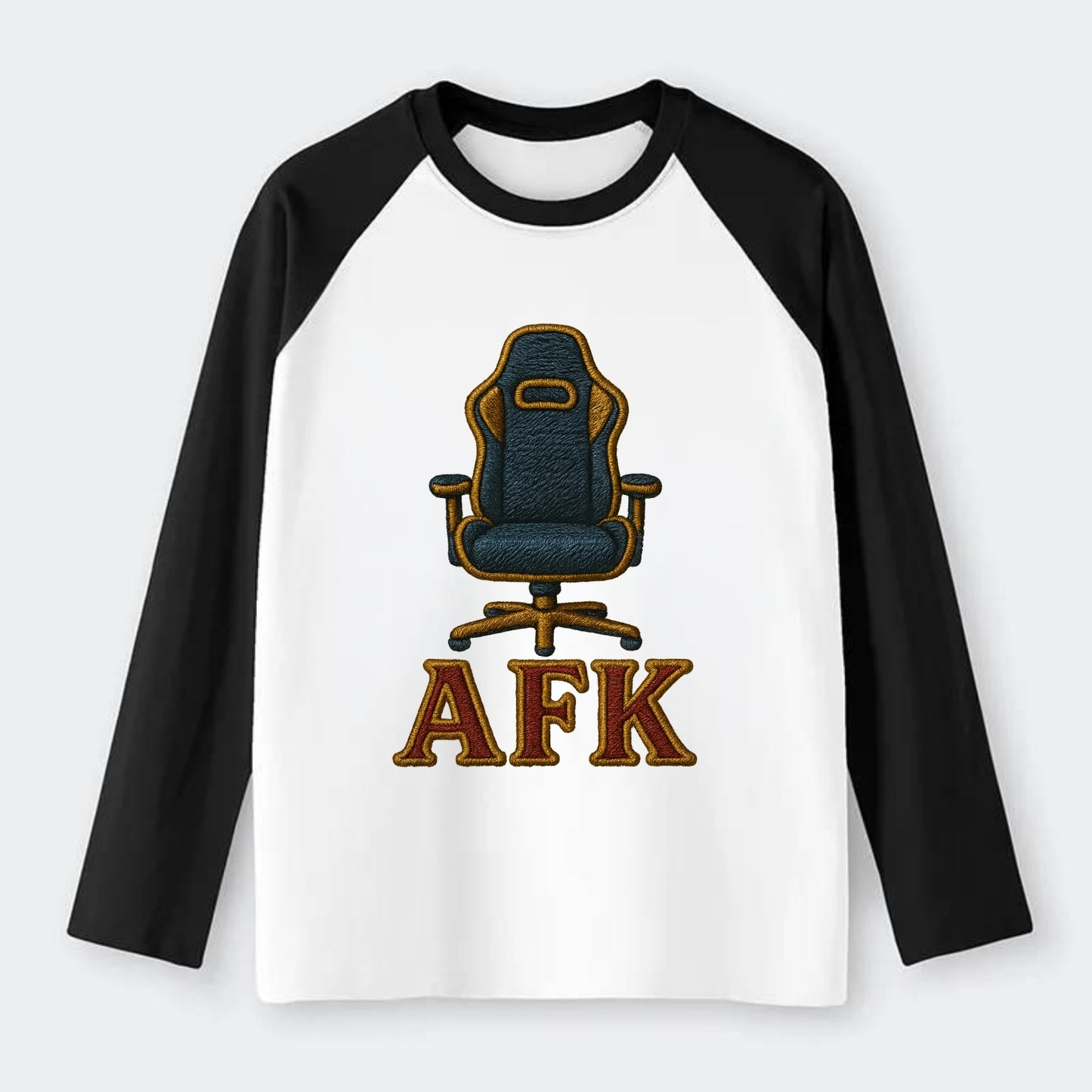 AFK   - Raglan Long Sleeve T-Shirt - Black