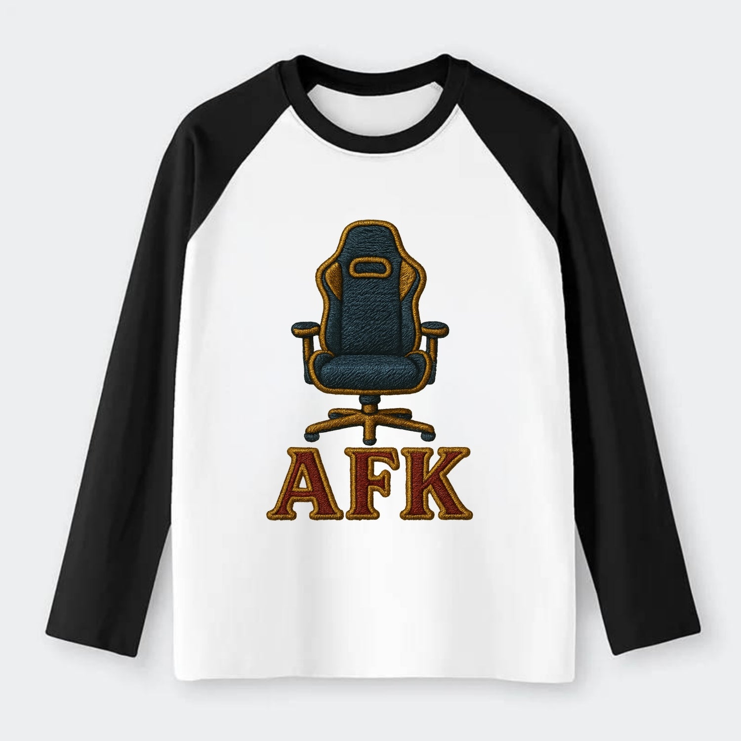 AFK   - Raglan Long Sleeve T-Shirt - Black