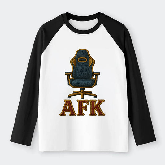 AFK   - Raglan Long Sleeve T-Shirt - Black