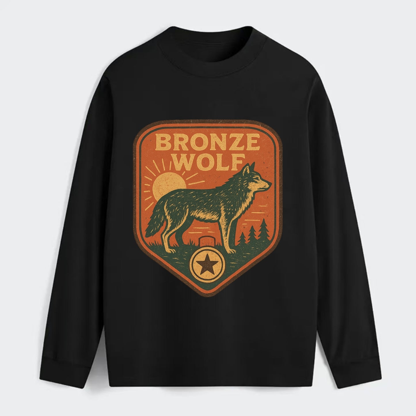 Bronze Wolf Medal  - Classic Long Sleeve Shirt - Black
