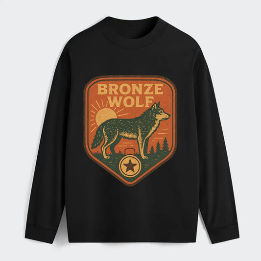 Bronze Wolf Medal  - Classic Long Sleeve Shirt - Black