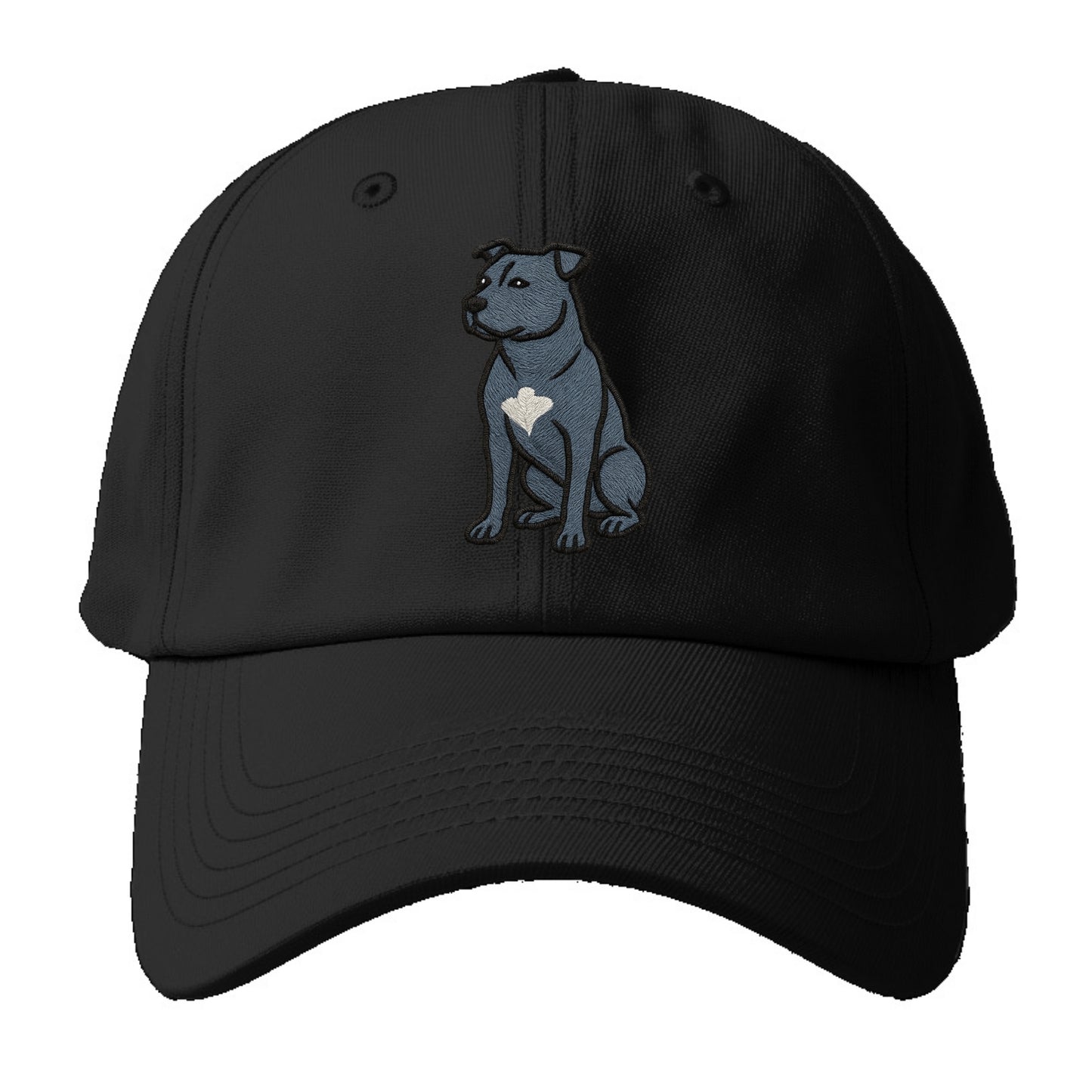 American Staffordshire Terrier - Blue embroidered design - Baseball Cap For Big Heads - Black