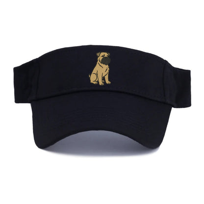 Bouvier des Flandres - Fawn rough coat embroidered design - Visor - Black